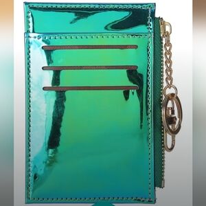 VIETA- Holographic Shiny Credit Card /Wallet with Chain (Green-Teal 💚🩵)